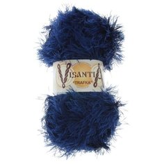 Пряжа Visantia "TRAFKA" 100% полиэстер №0005 синий - 5 мотков по 100 гр