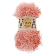 Пряжа Visantia "TRAFKA" 100% полиэстер №0020 св.красный - 5 мотков по 100 гр