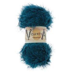 Пряжа Visantia "TRAFKA" 100% полиэстер №0039 т.бирюзовый - 5 мотков по 100 гр