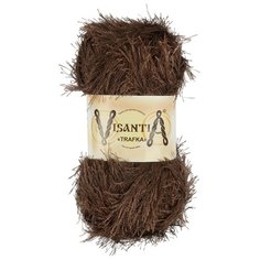 Пряжа Visantia "TRAFKA" 100% полиэстер №0093 коричневый - 5 мотков по 100 гр