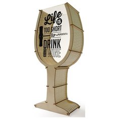Копилка для винных пробок в виде бокала "Life is too short..." Впраздник.рф