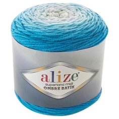 Пряжа для вязания Alize Superlana Midi Ombre Batik 300гр. 510м. (25% шерсть, 75% акрил) (7275), 2 мотка