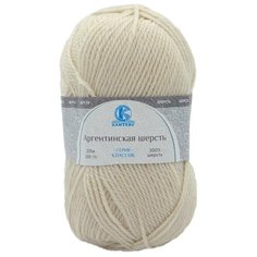 Пряжа Камтекс Аргентинская шерсть (100%шерсть) (205 белый), 10 мотков