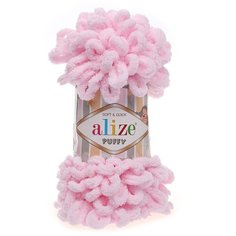 Пряжа для вязания Alize Puffy 100г 9м (100% микрополиэстер) (31 св.розовый), 5 мотков
