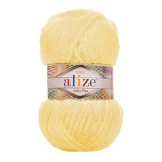 Пряжа для вязания Alize Softy Plus 100г 120м (100% микрополиэстер) (13 желтый), 5 мотков