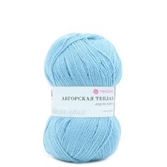 Пряжа Пехорка Ангорская тёплая 100гр. 480м (40% шерсть, 60% акрил) (336-Ледяной), 5 мотков