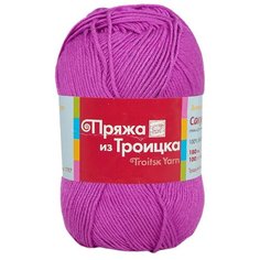 Пряжа из Троицка Сакура 100гр. 180м. (100% вискоза) (1643 яркая сирень), 5 мотков Троицкая камвольная фабрика