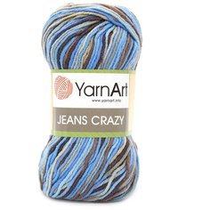 Пряжа YarnArt Jeans Crazy 50гр 160м (55% хлопок, 45% полиакрил) (7202 секционный), 10 мотков