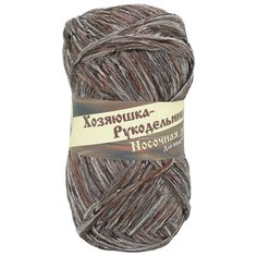 Пряжа Носочная добавка 50г 230м (100% полипропилен) (коричневый), 10 мотков Хозяюшка рукодельница