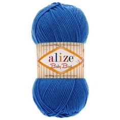 Пряжа для вязания Alize Baby Best 100г 240м (10% бамбук, 90% акрил) с эффектом АНТИПИЛЛИНГ (141 василек), 5 мотков