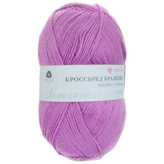 Пряжа Пехорка Кроссбред Бразилии (50%шерсть мериносовая, 50%акрил) (179 фиалка), 5 мотков