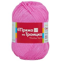 Пряжа из Троицка Сакура 100гр. 180м. (100% вискоза) (1015 мальва), 5 мотков Троицкая камвольная фабрика