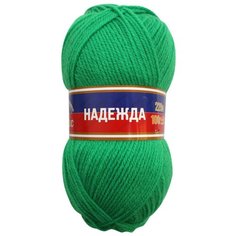 Пряжа Камтекс Надежда 100гр. 220м. (30% шерсть, 70% акрил) (044 трава), 10 мотков