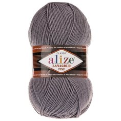 Пряжа для вязания Alize Lanagold fine 100 гр. 390м (49%шерсть, 51% акрил) (348 дымчатый), 5 мотков