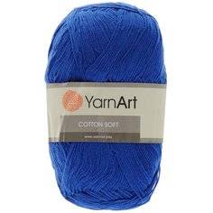Пряжа YarnArt Cotton soft 100гр 600м (55% хлопок, 45% акрил) (47 синий), 5 мотков