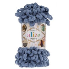 Пряжа для вязания Alize Puffy 100г 9м (100% микрополиэстер) (374 голубой), 5 мотков