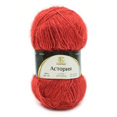 Пряжа Камтекс Астория 50гр. 180м. (65% хлопок, 35% шерсть) (046 красный)