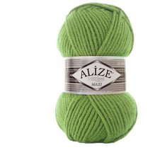 Пряжа ALIZE Superlana maxi 100гр. 100м. (75% акрил, 25%шерсть) ТУ (485 зеленая черепаха)