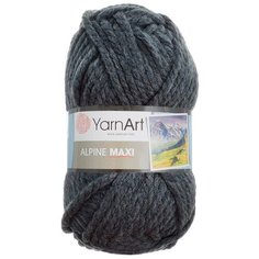 Пряжа YarnArt Alpine Maxi 250гр 105м (40% шерсть, 60% акрил) (664 темно-серый), 2 мотка