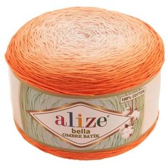 Пряжа для вязания Alize Bella Ombre Batik 250г 900м (100% хлопок) (7403 оранжевый), 2 мотка