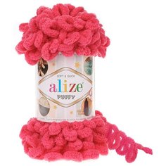 Пряжа для вязания Alize Puffy 100г 9м (100% микрополиэстер) (149 темная фуксия), 5 мотков