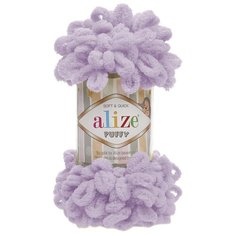 Пряжа для вязания Alize Puffy 100г 9м (100% микрополиэстер) (27 светлая сирень), 5 мотков