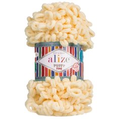 Пряжа для вязания Alize Puffy Fine 100г 14м (100% микрополиэстер) (160 каменный), 5 мотков