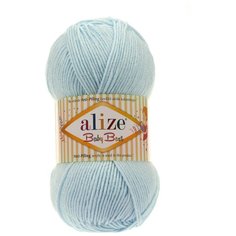 Пряжа для вязания Alize Baby Best 100г 240м (10% бамбук, 90% акрил) с эффектом АНТИПИЛЛИНГ (189 св.бирюзовый), 5 мотков