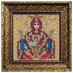 2067дПИ Набор для вышивания бисером Вышивальная мозаика Икона Божией Матери Неупиваемая чаша, 6,5*6,5 см