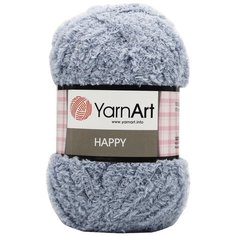Пряжа YarnArt Happy 100гр 175м (100% микрополиэстер) (778 серый), 4 мотка