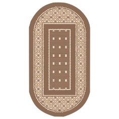 КОВЕР ЦИНОВКА "ЭКО" 0,6*1,1 М 7903/23 ОВАЛЬНЫЙ (1/10) "ЛЮБЕРЕЦКИЕ КОВРЫ"