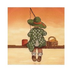 Набор для вышивания Panna "Рыбалка", арт. Д-1301, 16,5х15 см