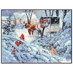 07.007 Набор для вышивания Палитра Краски зимы 37х27см