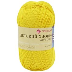 Пряжа Пехорка Детский хлопок (100%мерс. хлопок) (12 желток), 5 мотков