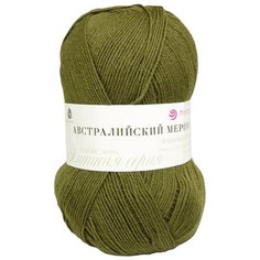 Пряжа Пехорка Австралийский меринос (95% мериносовая шерсть, 5% акрил) (423-Болото), 5 мотков