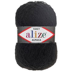 Пряжа ALIZE Rainbow (Альпака Фэнси) 350гр. 875м (15%шерсть, 15%альпака, 60%акрил, 10%полиэстер) ТУ (60 черный)