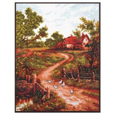 08.016 Набор для вышивания Палитра Утро в деревне27х34см