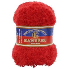 Пряжа Камтекс Хлопок Травка 100гр. 220м. (65%хлопок, 35%полиамид) (046 красный), 10 мотков