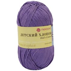 Пряжа Пехорка Детский хлопок (100%мерс. хлопок) (346-Т.сирень), 5 мотков