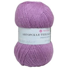 Пряжа Пехорка Ангорская тёплая 100гр. 480м (40% шерсть, 60% акрил) (29-Розовая сирень), 5 мотков