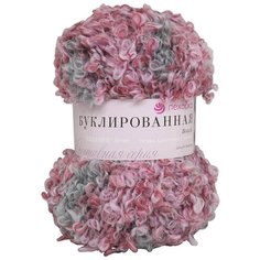 Пряжа Пехорка Буклированная 200 гр., 220 м., упак./5 шт. (30% мохер, 20% шерсть, 50% акрил высокообъемный) (1117 М), 5 мотков