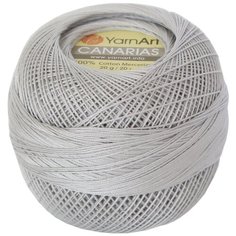 Пряжа YarnArt Canarias 20гр 203м (100% мерсеризированный хлопок) (4920 светло-серый), 10 мотков