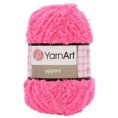 Пряжа YarnArt Happy 100гр 175м (100% микрополиэстер) (789 розовая фуксия), 4 мотка