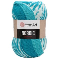 Пряжа YarnArt Nordic 150гр 510м (20% шерсть, 80% акрил) (663 меландж), 3 мотка