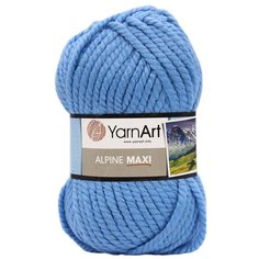 Пряжа YarnArt Alpine Maxi 250гр 105м (40% шерсть, 60% акрил) (668 небесно-голубой), 2 мотка