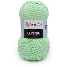 Пряжа YarnArt Jeans Plus 100гр 160м (55% хлопок, 45% полиакрил) (79 мятный), 5 мотков