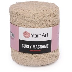 Пряжа YarnArt Curly Macrame 500гр 195м (60% хлопок, 40% вискоза и полиэстер) (753 бежевый), 2 мотка