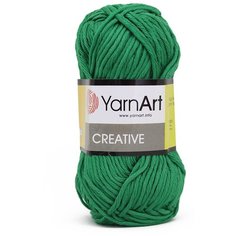 Пряжа YarnArt Creative 50гр 85м (100% хлопок) (227 зеленый), 5 мотков