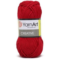 Пряжа YarnArt Creative 50гр 85м (100% хлопок) (237 красный), 5 мотков