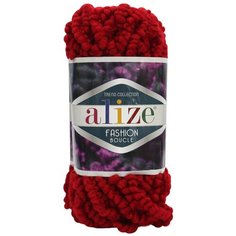 Пряжа для вязания Alize Fashion boucle 100гр., 35м. (70%акрил, 25% шерсть, 5% полиамид) ТУ (56 красный), 5 мотков